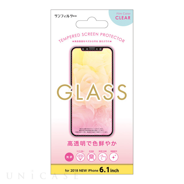 【iPhone11/XR フィルム】強化ガラス 透明(画面サイズ) (光沢)