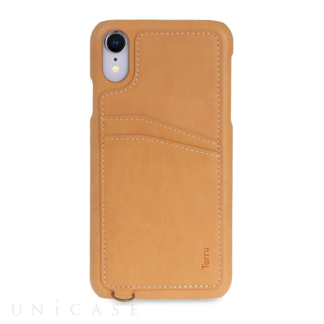 【iPhoneXR ケース】KOALA カードポケット付きiPhoneケース（ストラップ付き） Brown