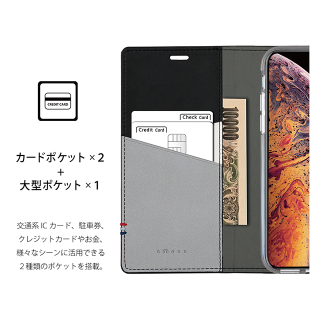 【iPhoneXS Max ケース】CAPO.D 本革手帳型ケース (Navy)サブ画像