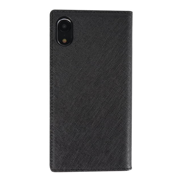 【iPhoneXR ケース】Saffiano Flip Case（ブラック）サブ画像