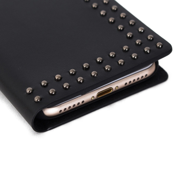 【iPhoneXS Max ケース】Dot Studs Diary (ブラック)サブ画像