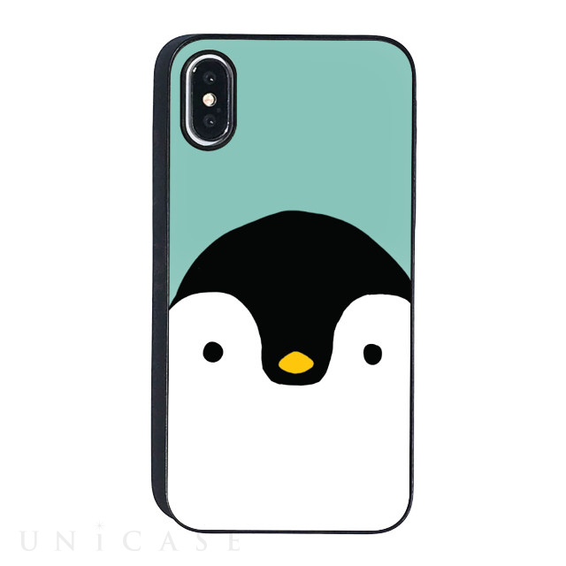 【iPhoneXS/X ケース】ブラックケース (スカンジナビアアニマル ペンギン)