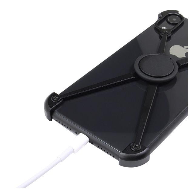 【iPhoneXR ケース】アルミニウムエックスバンパー (ブラック)サブ画像