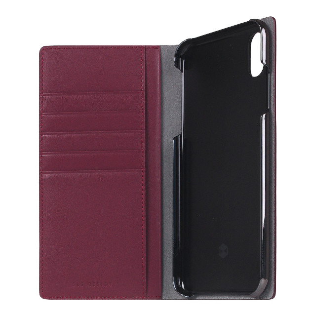 【iPhoneXS Max ケース】Calf Skin Leather Diary (バーガンディ)goods_nameサブ画像