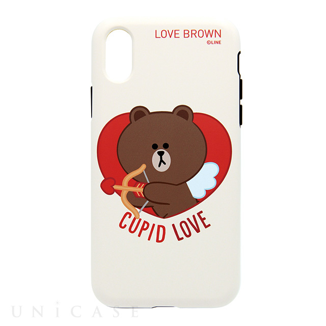 【iPhoneXS Max ケース】DUAL GUARD CUPID LOVE (ブラウンキューピッド)