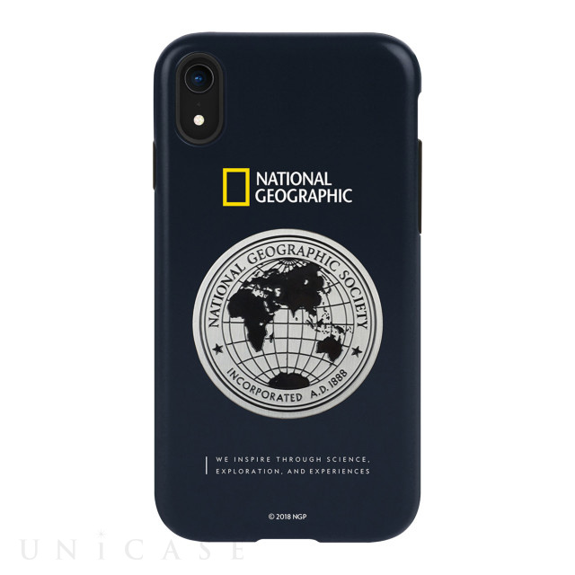 【iPhoneXR ケース】Global Seal Metal-Deco Case (ネイビー)