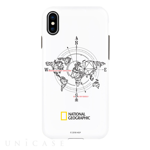 【iPhoneXS Max ケース】Compass Case Double Protective (ホワイト)
