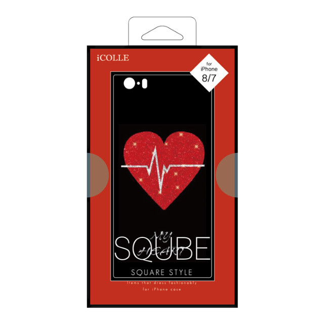 【iPhone8/7 ケース】SQUBE GLITTER CASE (ハート)goods_nameサブ画像