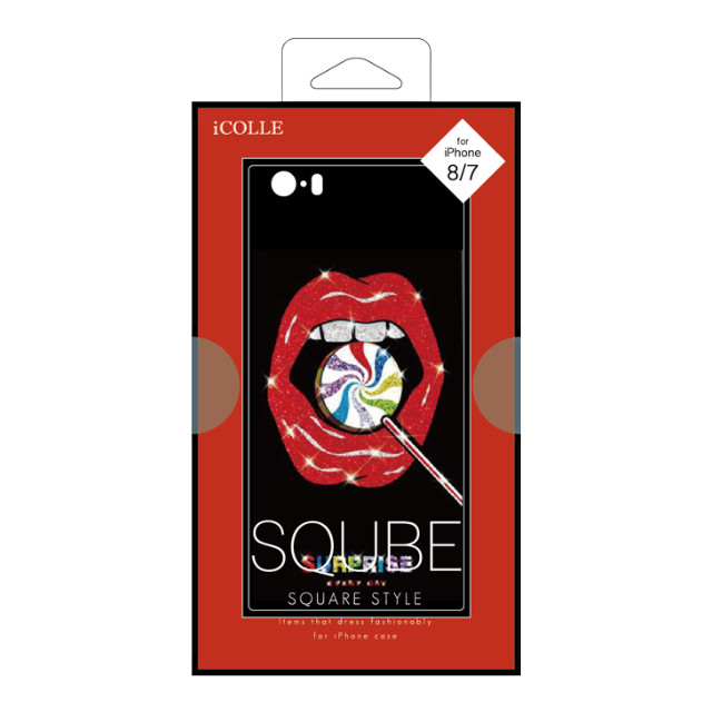 【iPhone8/7 ケース】SQUBE GLITTER CASE (リップ)サブ画像