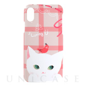 【iPhoneXS/X ケース】Cat Couple Bar (ホワイト)