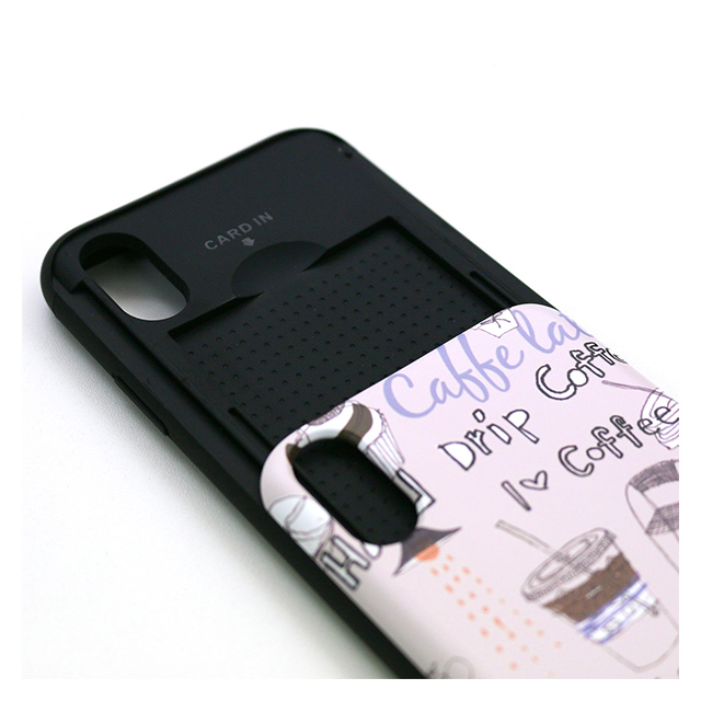 【iPhoneXS/X ケース】Card slide Cat Couple (ブラック)サブ画像
