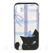 【iPhoneXS/X ケース】Card slide Cat Couple (ブラック)