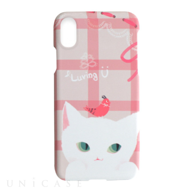 【iPhoneXR ケース】Cat Couple Bar (ホワイト)