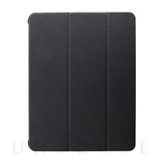 【iPad Pro(12.9inch)(第3世代) ケース】背面クリアフラップケース 「Clear Note」 (ブラック)