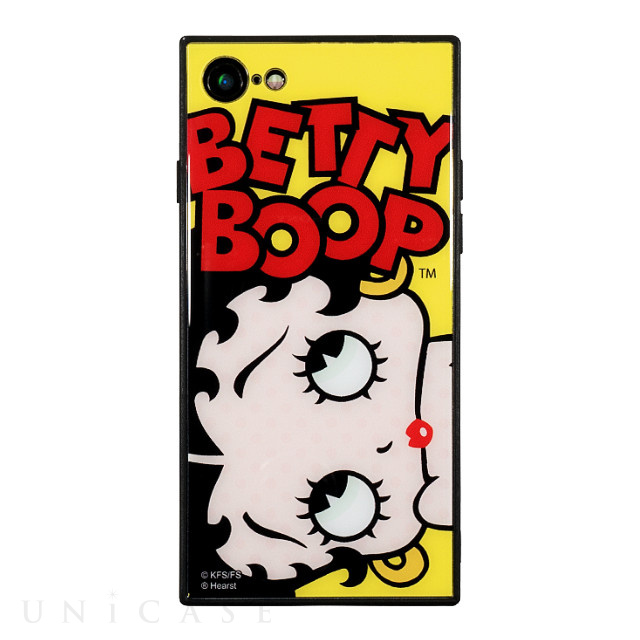 【iPhoneSE(第2世代)/8/7 ケース】Betty Boop スクエア型 ガラスケース (YELLOW)