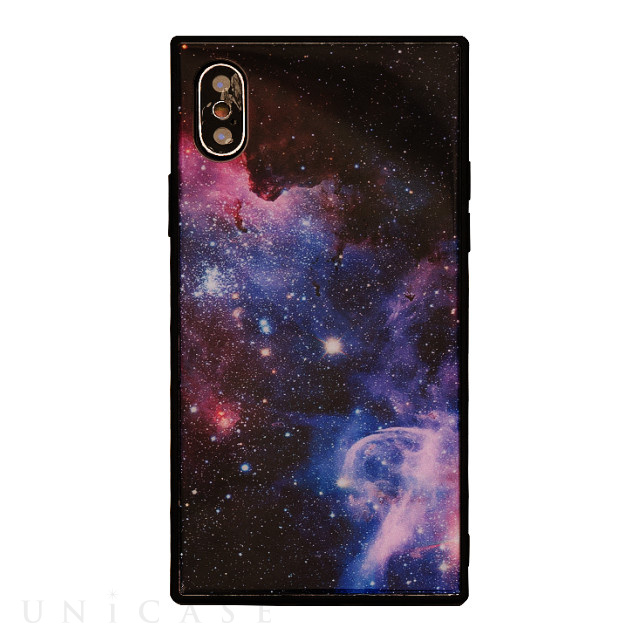 【iPhoneXS/X ケース】KWH スクエア型 ガラスケース (SPACE)