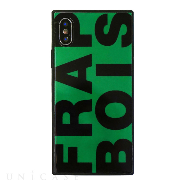 【iPhoneXS/X ケース】FRAPBOIS スクエア型 ガラスケース (FRAPBOIS GREEN)