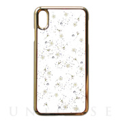 【iPhoneXS Max ケース】Pressed flower case (whitish flowers)