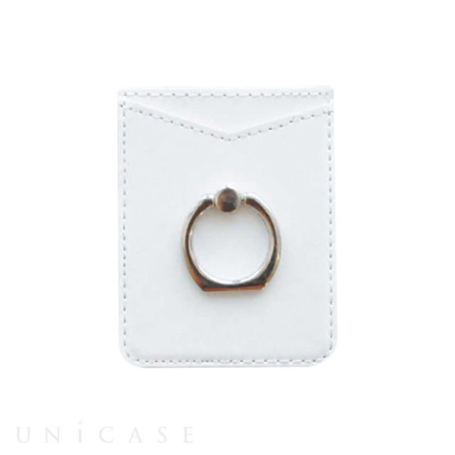 Card holder smartphone ring (White)