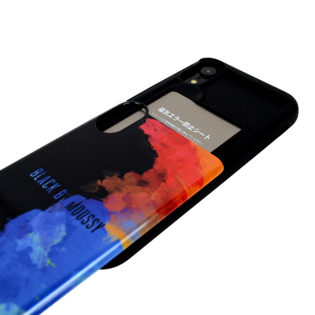 【iPhoneXR ケース】BLACK BY MOUSSY 背面ケース カード収納型 (スプレーブラック)サブ画像