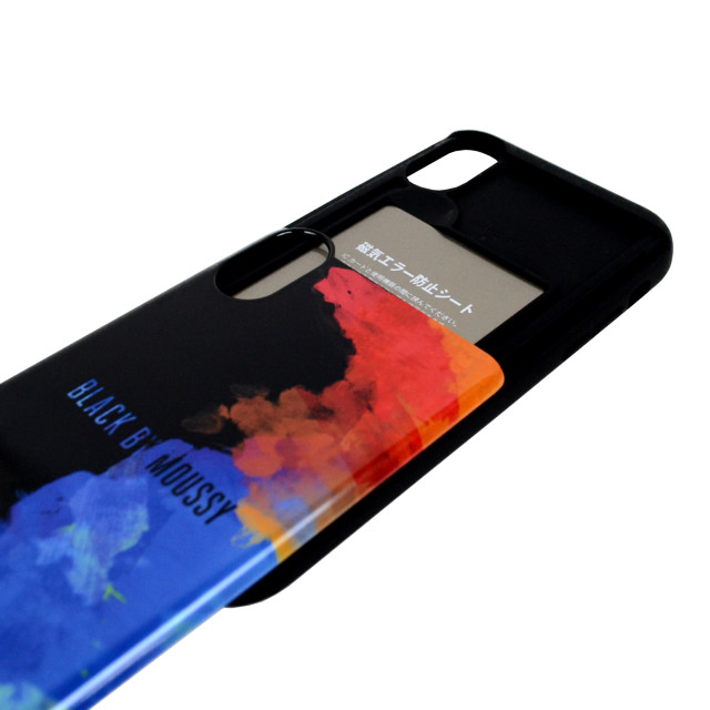 【iPhoneXS Max ケース】BLACK BY MOUSSY 背面ケース カード収納型 (スプレーホワイト)サブ画像