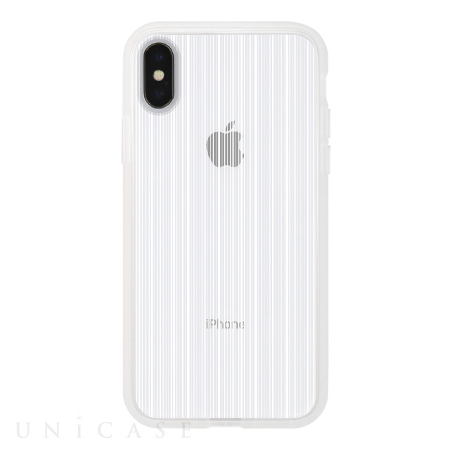 【アウトレット】【iPhoneXS/X ケース】MONOCHROME CASE for iPhoneXS/X (Thin Stripe White)