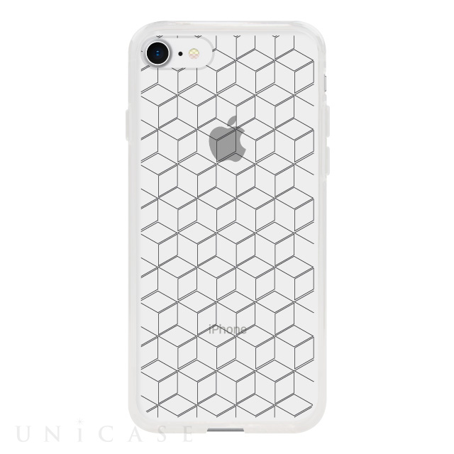 【アウトレット】【iPhoneSE(第3/2世代)/8/7 ケース】MONOCHROME CASE for iPhoneSE(第2世代)/8/7 (Hexagon Line Black)