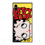 【iPhoneXS Max ケース】Betty Boop スクエア型 ガラスケース (YELLOW)
