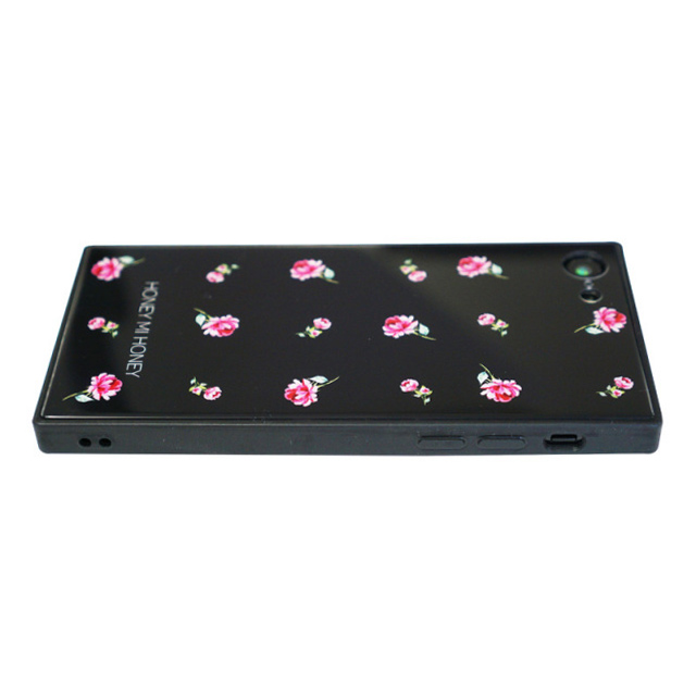【iPhone8/7 ケース】HONEY MI HONEY スクエア型 ガラスケース (PINK ROSE BLACK)サブ画像
