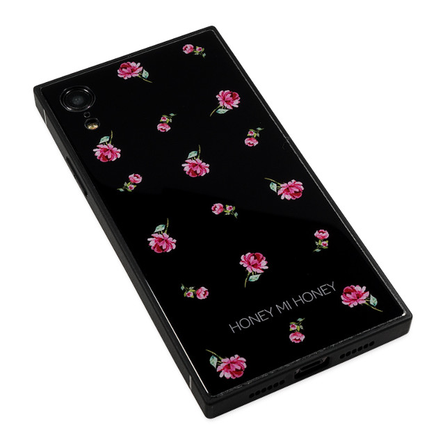 【iPhoneXR ケース】HONEY MI HONEY スクエア型 ガラスケース (PINK ROSE BLACK)goods_nameサブ画像