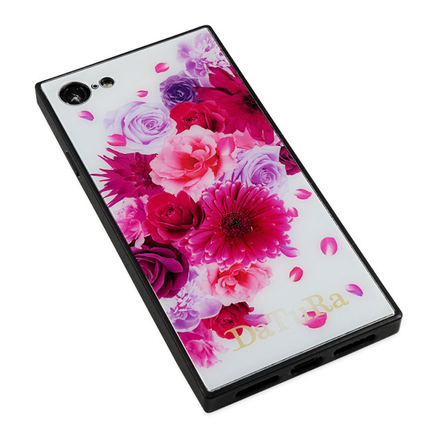 【iPhone8/7 ケース】DaTuRa スクエア型 ガラスケース (CLASSIC FLOWER WHITE)サブ画像