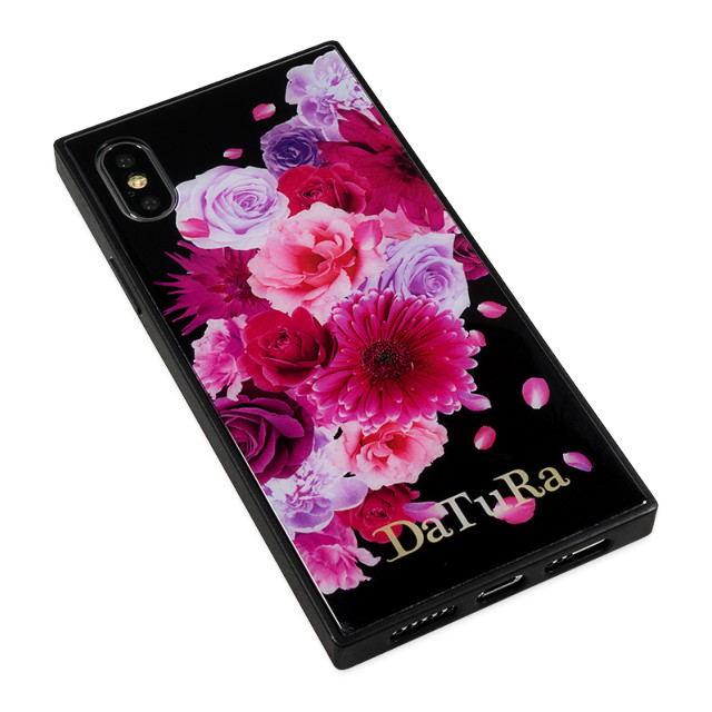 【iPhoneXS/X ケース】DaTuRa スクエア型 ガラスケース (CLASSIC FLOWER BLACK)goods_nameサブ画像
