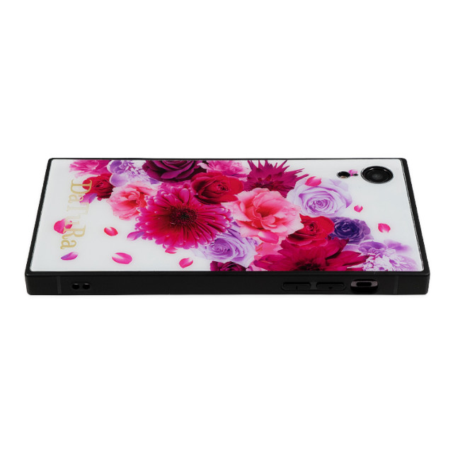 【iPhoneXR ケース】DaTuRa スクエア型 ガラスケース (CLASSIC FLOWER WHITE)サブ画像