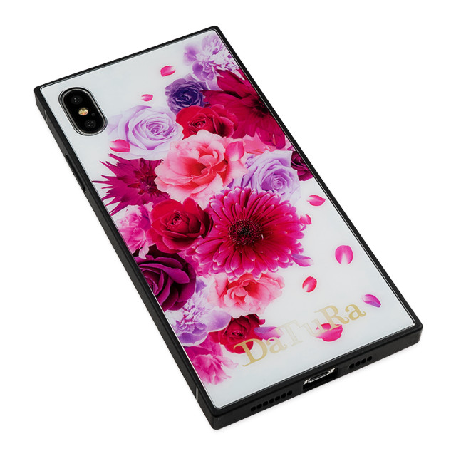 【iPhoneXS Max ケース】DaTuRa スクエア型 ガラスケース (CLASSIC FLOWER WHITE)サブ画像