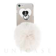 【iPhone8/7/6s/6 ケース】dazzlin クリアケース FUR (CREAM WHITE)