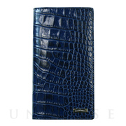 【iPhoneXR ケース】“CrocoStyle”(BOOK TYPE) (BLUE)