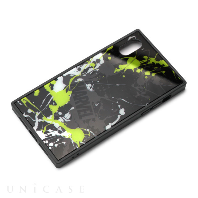 iPhoneXR ケース】ガラスハイブリッドケース (スプラッシュロゴ/ブラック) PGA iPhoneケースは UNiCASE