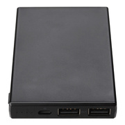 Type-C＆micro USBタフケーブル付き モバイルバッテリー5000mAh (ブラック)