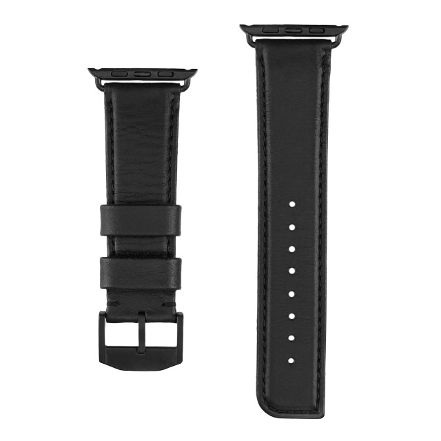【Apple Watch バンド 45/44/42mm】Apple Watchband Signature Leather (Black) for Apple Watch SE(第2/1世代)/Series9/8/7/6/5/4/3/2/1サブ画像