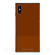 【iPhoneXS/X ケース】BI COLOR 背面型ガラスケース (CHOCOLATE)