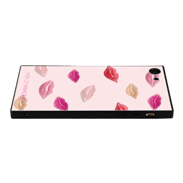 【iPhone8/7 ケース】HONEY MI HONEY スクエア型 ガラスケース (PINK KISS)サブ画像