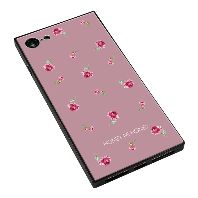 【iPhone8/7 ケース】HONEY MI HONEY スクエア型 ガラスケース (PINK ROSE PINK)サブ画像