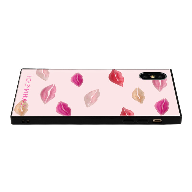 【iPhoneXS/X ケース】HONEY MI HONEY スクエア型 ガラスケース (PINK KISS)サブ画像