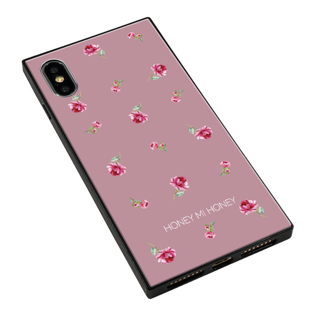 【iPhoneXS Max ケース】HONEY MI HONEY スクエア型 ガラスケース (PINK ROSE PINK)サブ画像