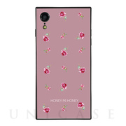 【iPhoneXR ケース】HONEY MI HONEY スクエア型 ガラスケース (PINK ROSE PINK)