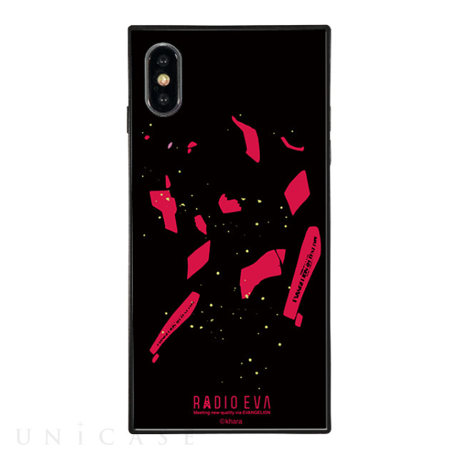 【iPhoneXS Max ケース】RADIO EVA スクエア型 ガラスケース (YAMIYO (RED))