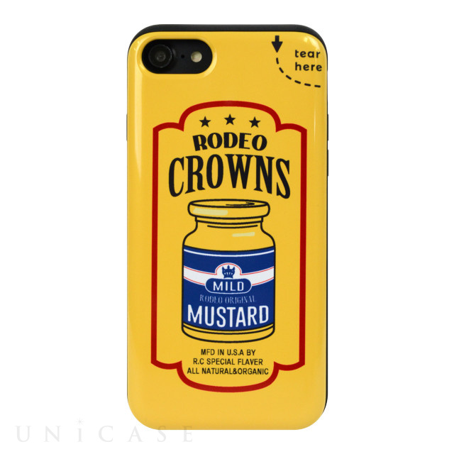 【iPhoneSE(第3/2世代)/8/7 ケース】RODEO CROWNS カード収納型背面ケース (マスタード)