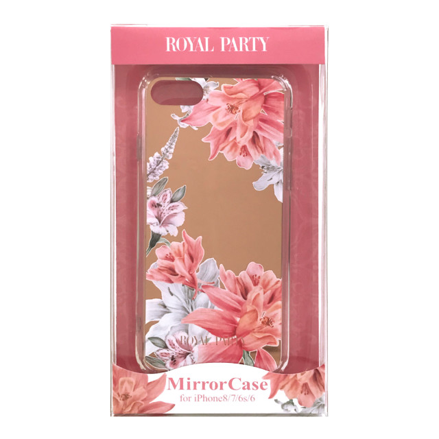 【iPhoneSE(第3/2世代)/8/7/6s/6 ケース】ROYAL PARTY ミラー背面ケース (フラワー/ROSE GOLD)goods_nameサブ画像