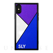 【iPhoneXS/X ケース】SLY 背面ケース (ラメガラスケース_BLUE)