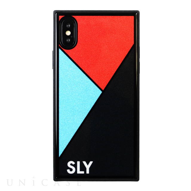 【iPhoneXS Max ケース】SLY 背面ケース (ラメガラスケース_BLACK)